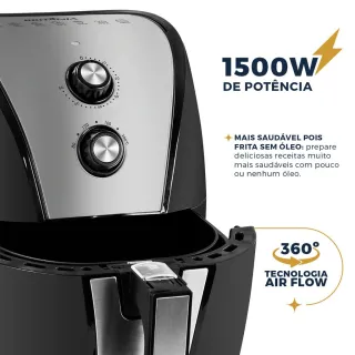 Fritadeira Britânia Air Fryer BFR40PI 5L Antiaderente 1500W - 127v