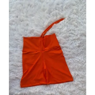 Bermuda Fitness Academia Levanta Bumbum Com Cordinha - Laranja