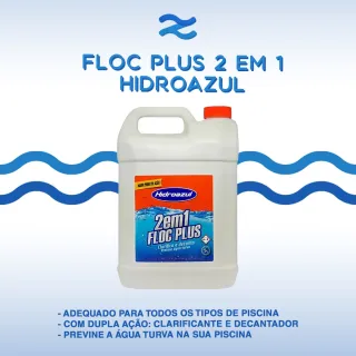 Piscina Hidroazul Floc Plus 2 Em 1 - Clarifica e Decanta 5 Litros - Único