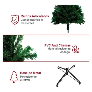 Arvore de Natal 150cm - 500 galhos - Verde