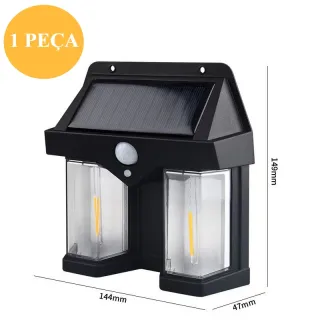 Decoração de Pátio: Lâmpada LED Solar Impermeável com Sensor de Presença - CL-228 (2pçs)