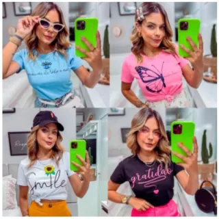 Estampadas Camiseta T-Shirt Gota de Ouro - Vários modelos e Cores - Verde Escuro