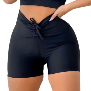 Bermuda Fitness Academia Levanta Bumbum Com Cordinha - Laranja