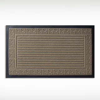 Capacho Porta Entrada Decorativo 40 X 60 Borracha Antiderrapante - QUADRADOS MARROM