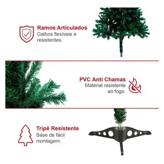 Natal - Arvore 150cm com 220 Galhos - Branco