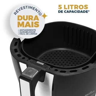 Fritadeira Britânia Air Fryer BFR40PI 5L Antiaderente 1500W - 127v