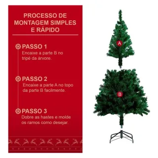 Arvore de Natal 150cm - 500 galhos - Verde