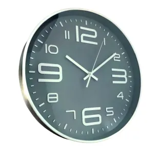 Grande Relógio de Parede Moderno Silencioso Elegante 30 cm - PARIS PRETO/DOURADO