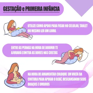 Travesseiro Amamentação Bebê Almofada Menina Menino - CHEVRON ROSA