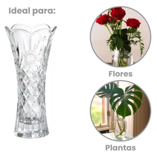 Mesa Decorativa de Vidro Transparente para Plantas e Flores - Único