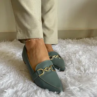 Confortável Sapatilha Rasterinha Mule Mocassim Feminina - Preta Nó