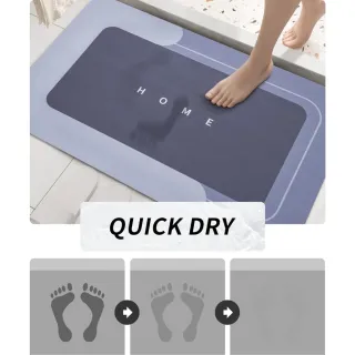 Absorvente Super Tapete Antiderrapante Secagem Rápida Banheiro Chuveiro Cozinha Varanda 40x60 - QUADRADO