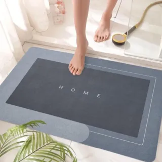 Antiderrapante Absorvente Tapete de Banheiro - Cinza