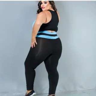 Conjunto Plus Size Calça e Top para Academia - Premium GG ao EXGG - Neon