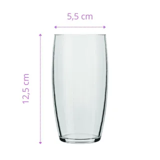 Mesa Posta Vidro Chiques 300ml - Jogo 6 Copos Oca Drinks - Único