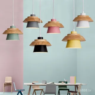 Luminárias S6EM, estilo nórdico moderno para restaurante e bar de arte criativa - Capa secundária verde com made