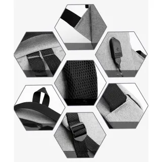 Mochila Impermeável Unissex para Viagem e Trabalho com USB - Cores Aleatorio