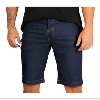 Shorts masculinos jeans pretos de alta qualidade - Loja de fábrica - Preta