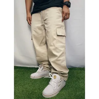 Calça Feminina Cargo Larga com Cordão - 6 Bolsos Skate - jeans