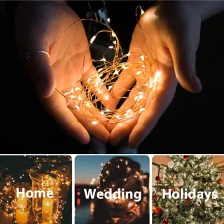 Decoração de Natal e Festa com Fio de Led - Luzes de Fada - 2 Metros