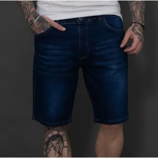 Shorts masculinos jeans pretos de alta qualidade - Loja de fábrica - Preta