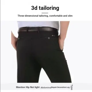 Calças Slim-Fit Negócios Verão - Pai de Temperamento Mostrando, Fato Fino High-End - Azul marinho azul escuro